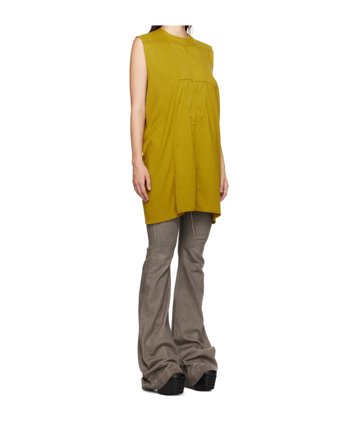 Rick Owens Drkshdw Round-neck Vest In Brown