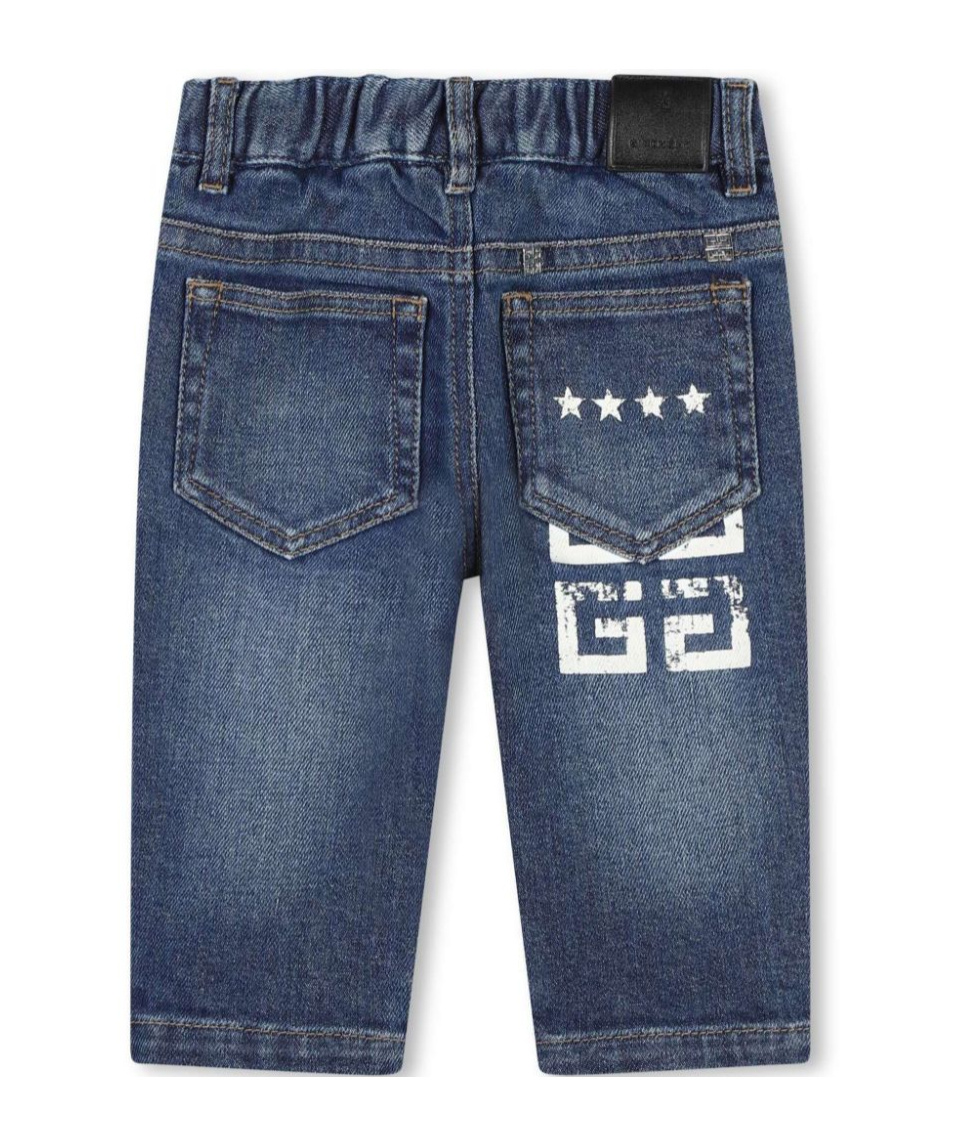 Givenchy Elastic Waist Jeans In Blue