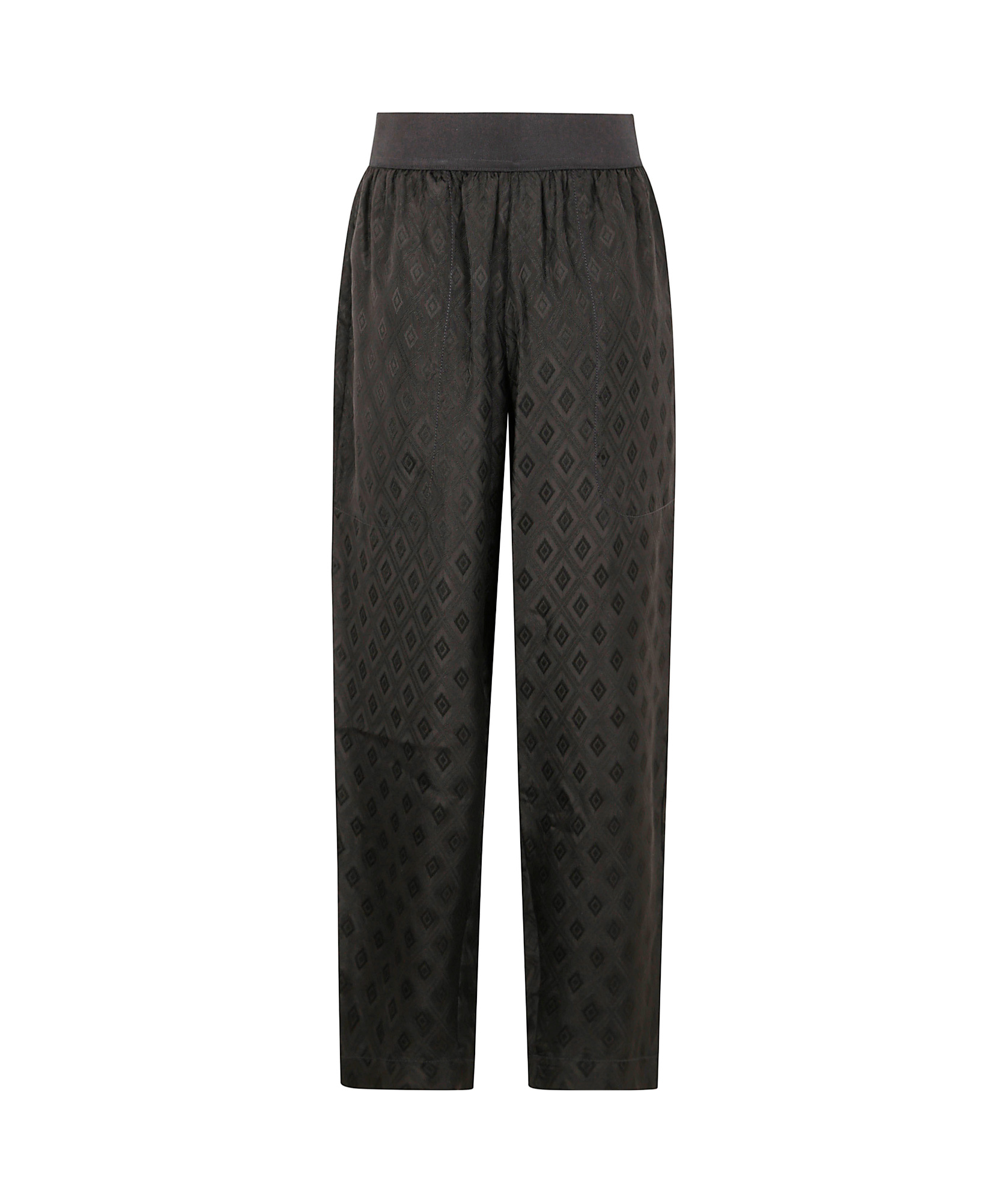 Uma Wang Geometric Pattern Relaxed Fit Elastic Waistband In Black