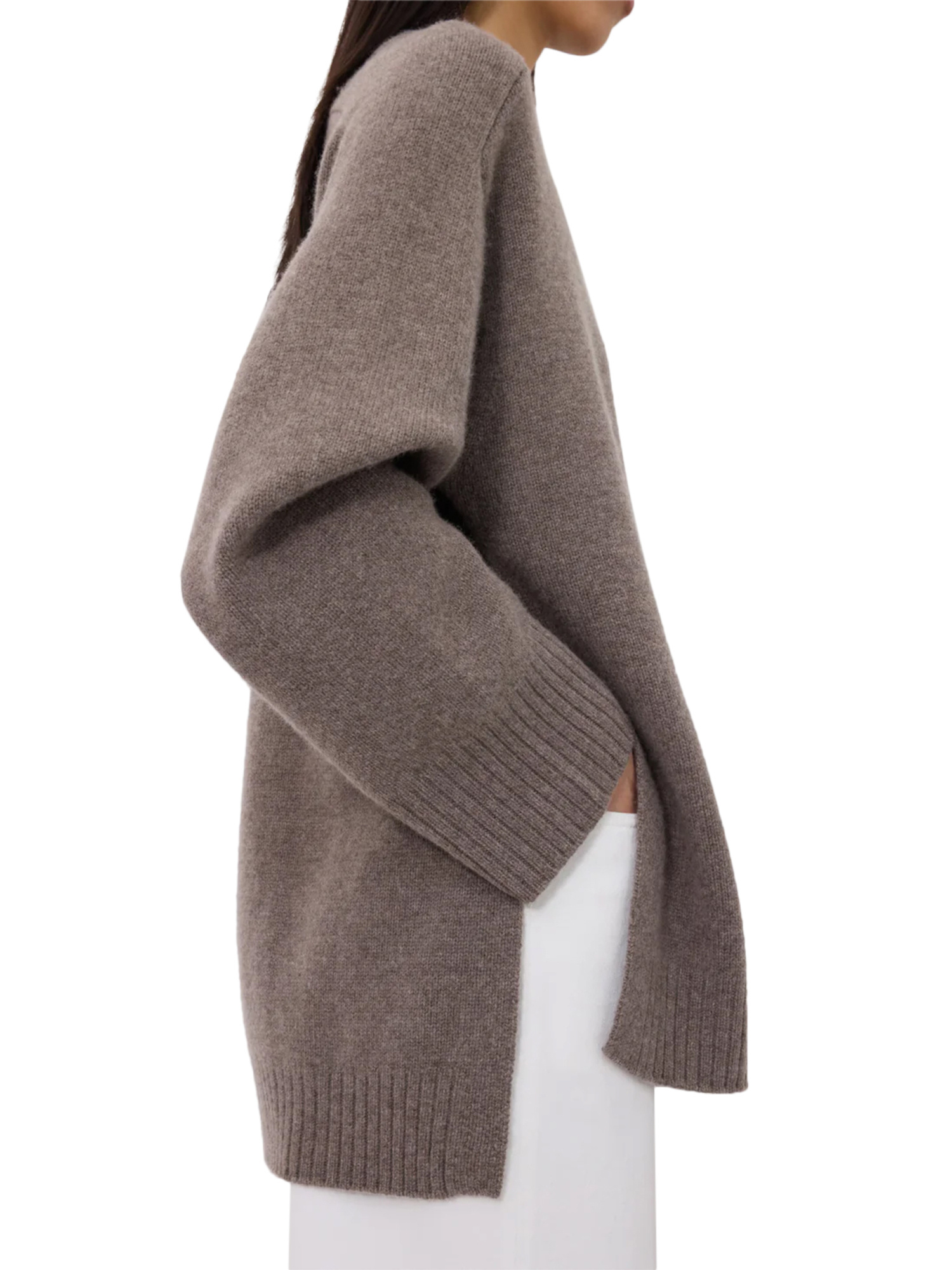 Loulou Studio Crew Neck Sweater In Brown