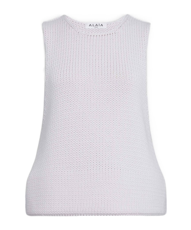 Alaïa Chunky Knit Sleeveless Sweater