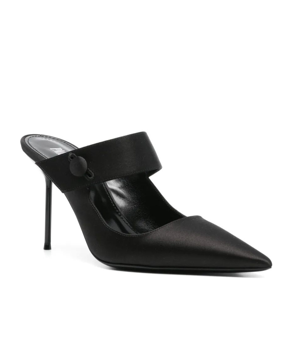 Paris Texas 90mm Satin Mules In Black