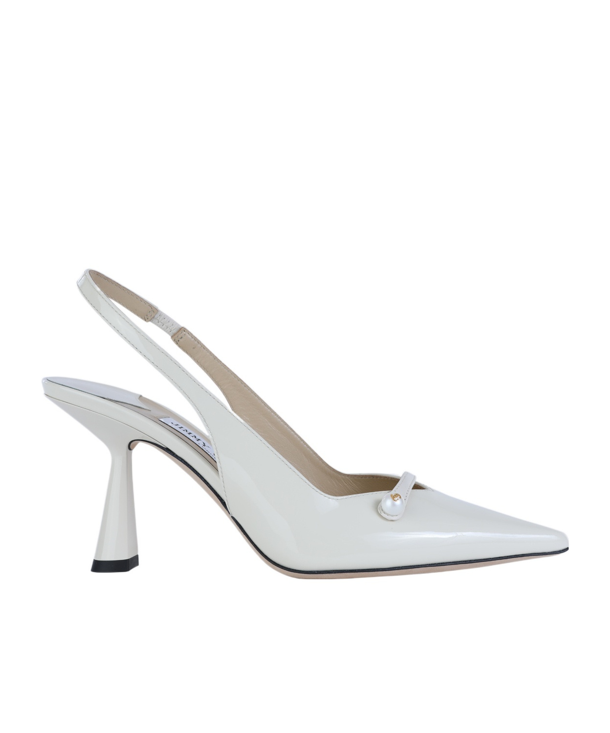 Jimmy Choo 85mm Pearl-embellished Slingback Pumps In White