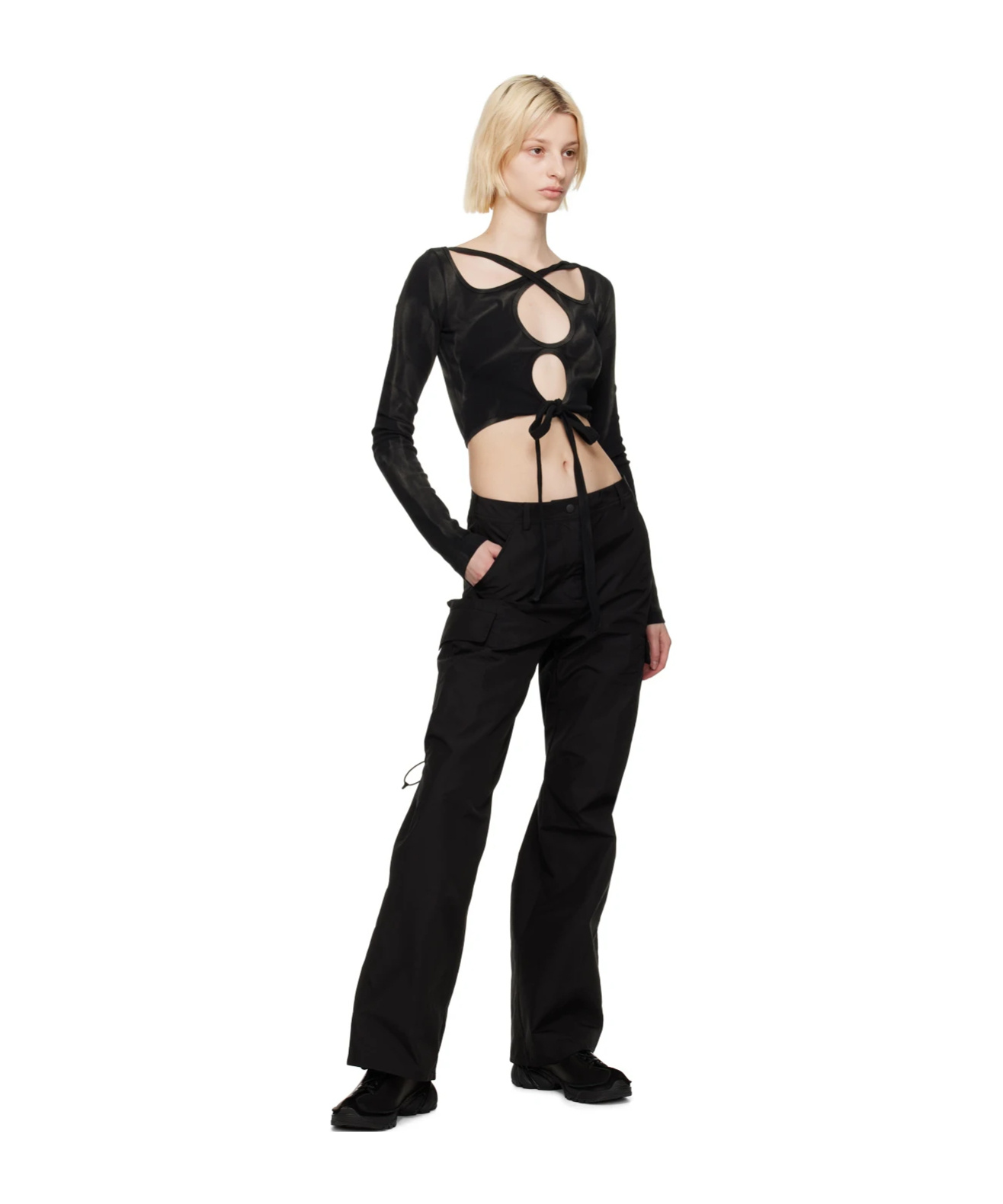 Our Legacy Wide-leg Cargo Trousers In Black