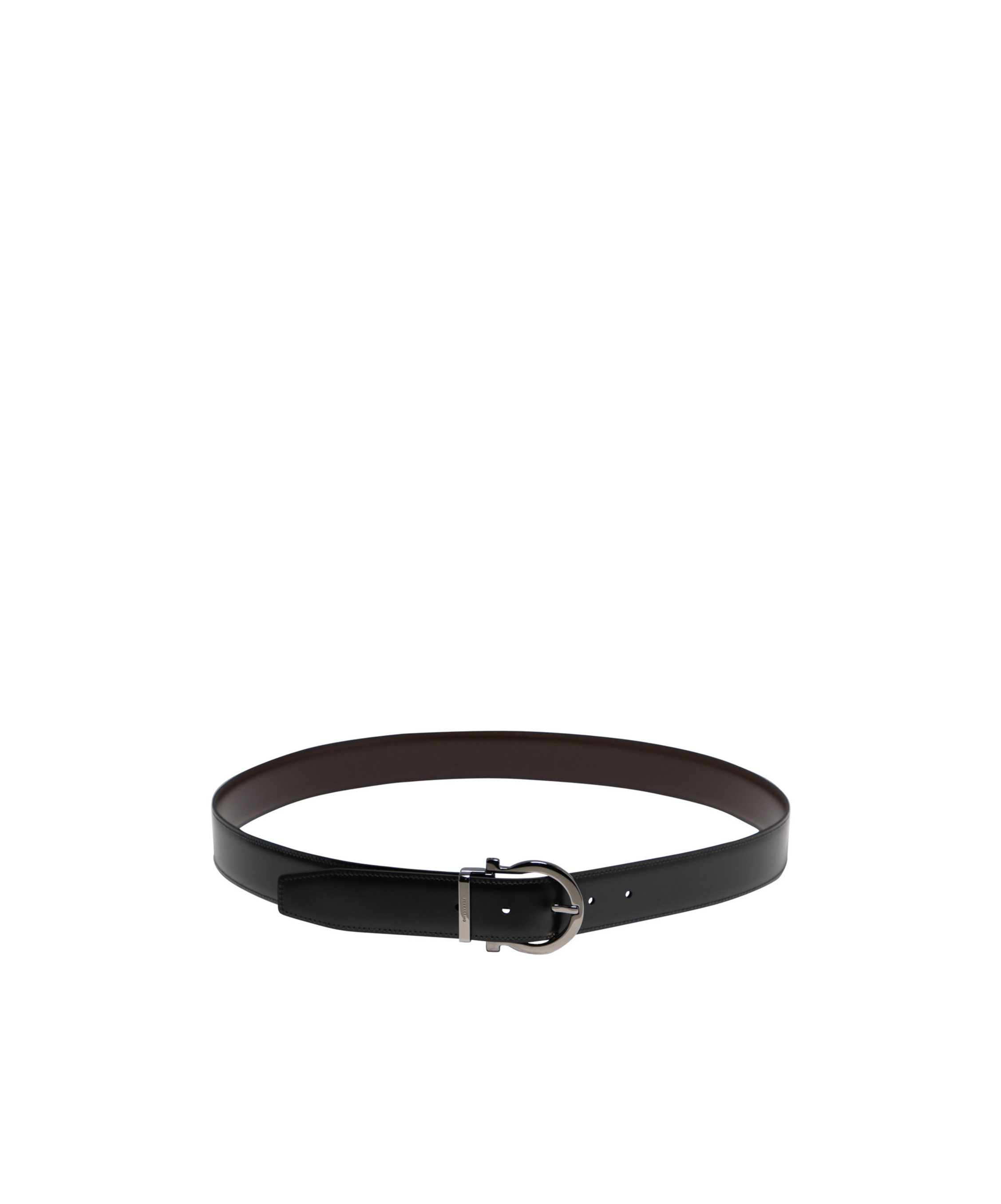 Ferragamo Adjustable Waist Belt In Black