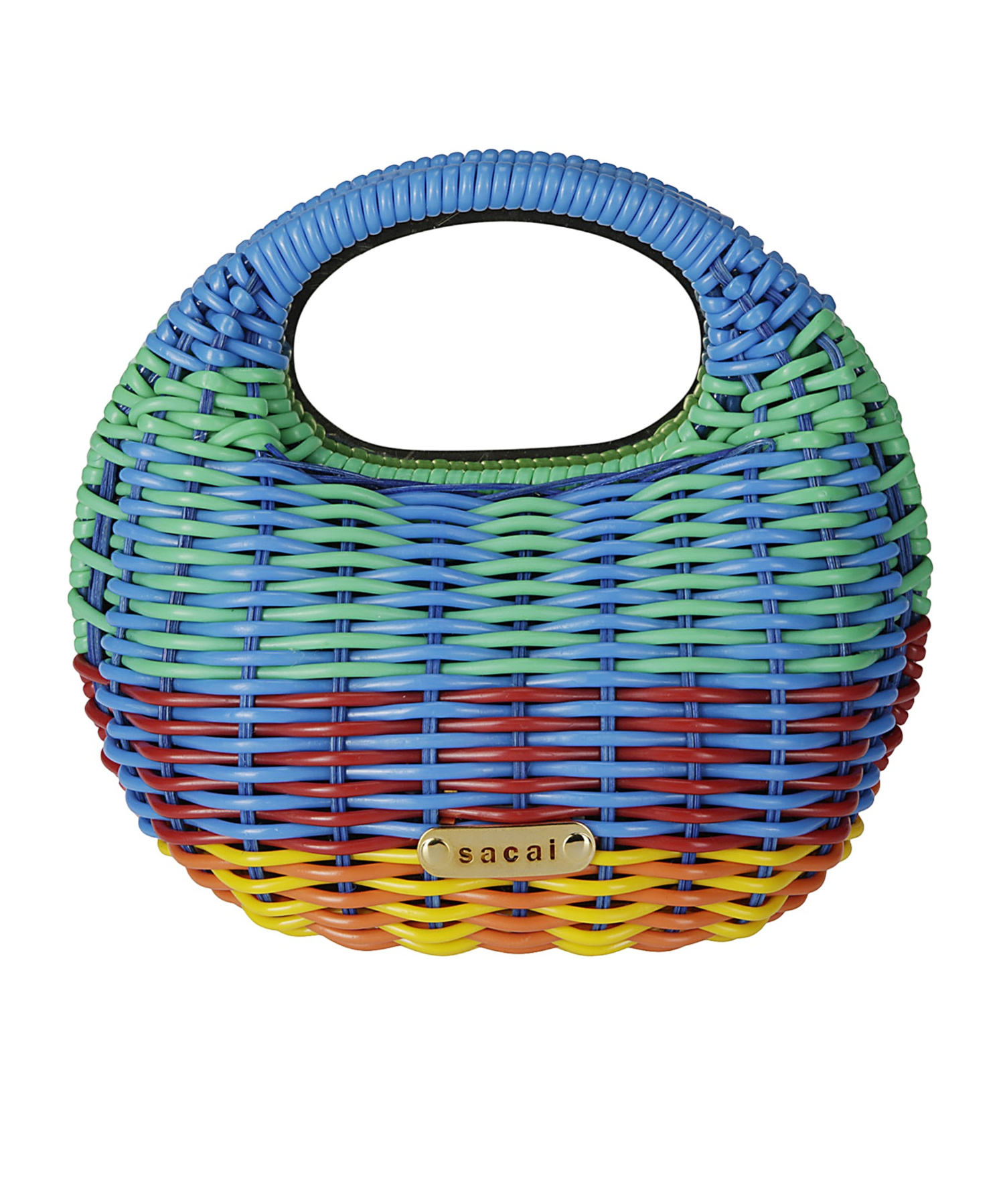 Sacai Small Rigid Shoulder Bag In Blue