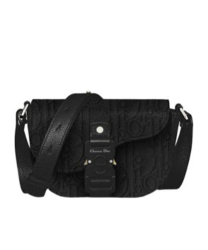 Dior Saddle Mini Flap Shoulder Bag In Black