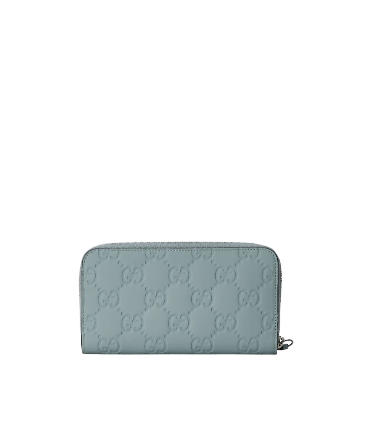 Shop Gucci Gg Embossed Wallet In Gray