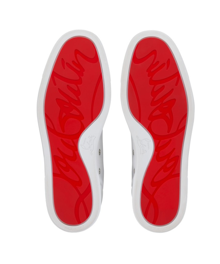 Christian Louboutin Retero Leather And Canvas Sneakers