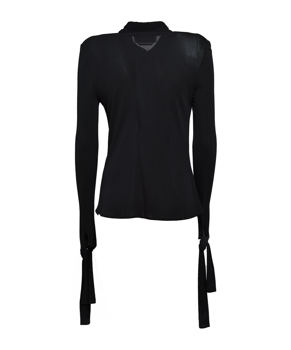 Msgm Viscose Shirt With Teardrop Neckline In Black