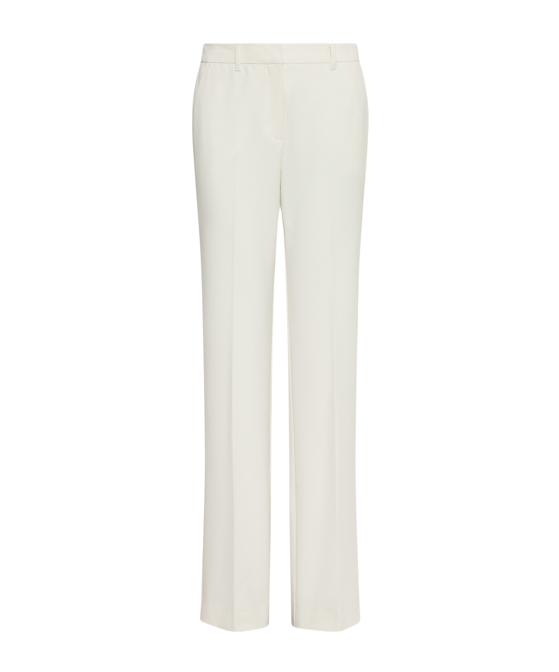 Marella Flared Viscose-blend Trousers In White