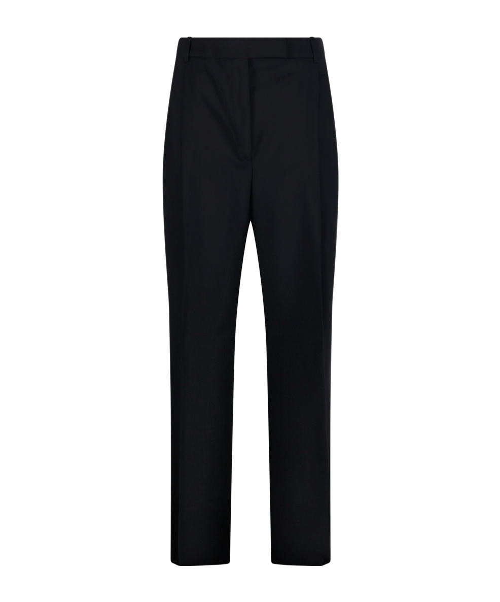 Rohe Róhe Pleated Wool And Mohair Wide-leg Pants In Black