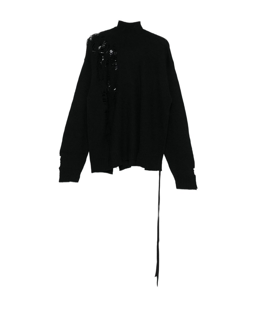 Ann Demeulemeester Turtleneck Sweater In Black