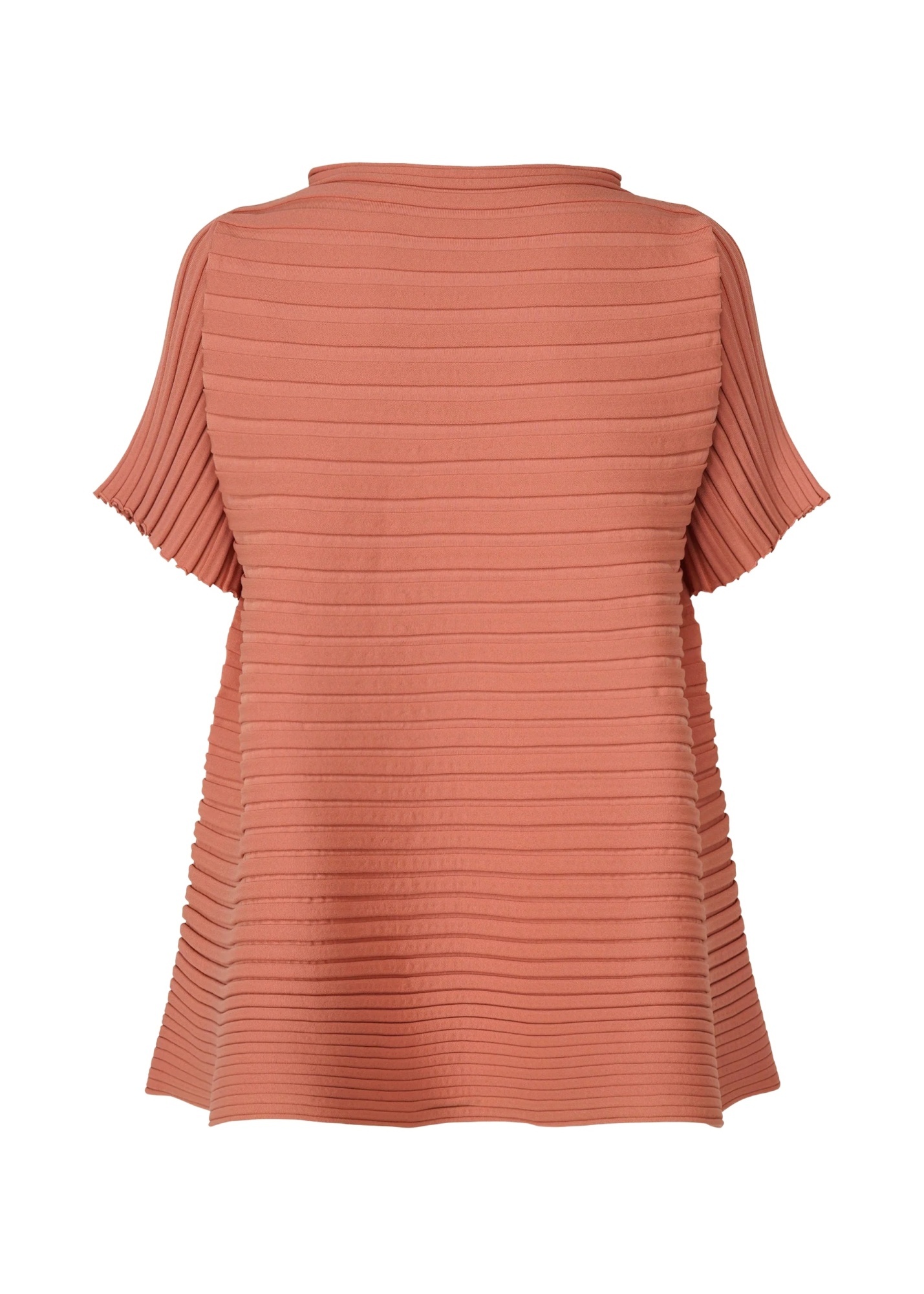 Issey Miyake Pleated Blouse In Orange