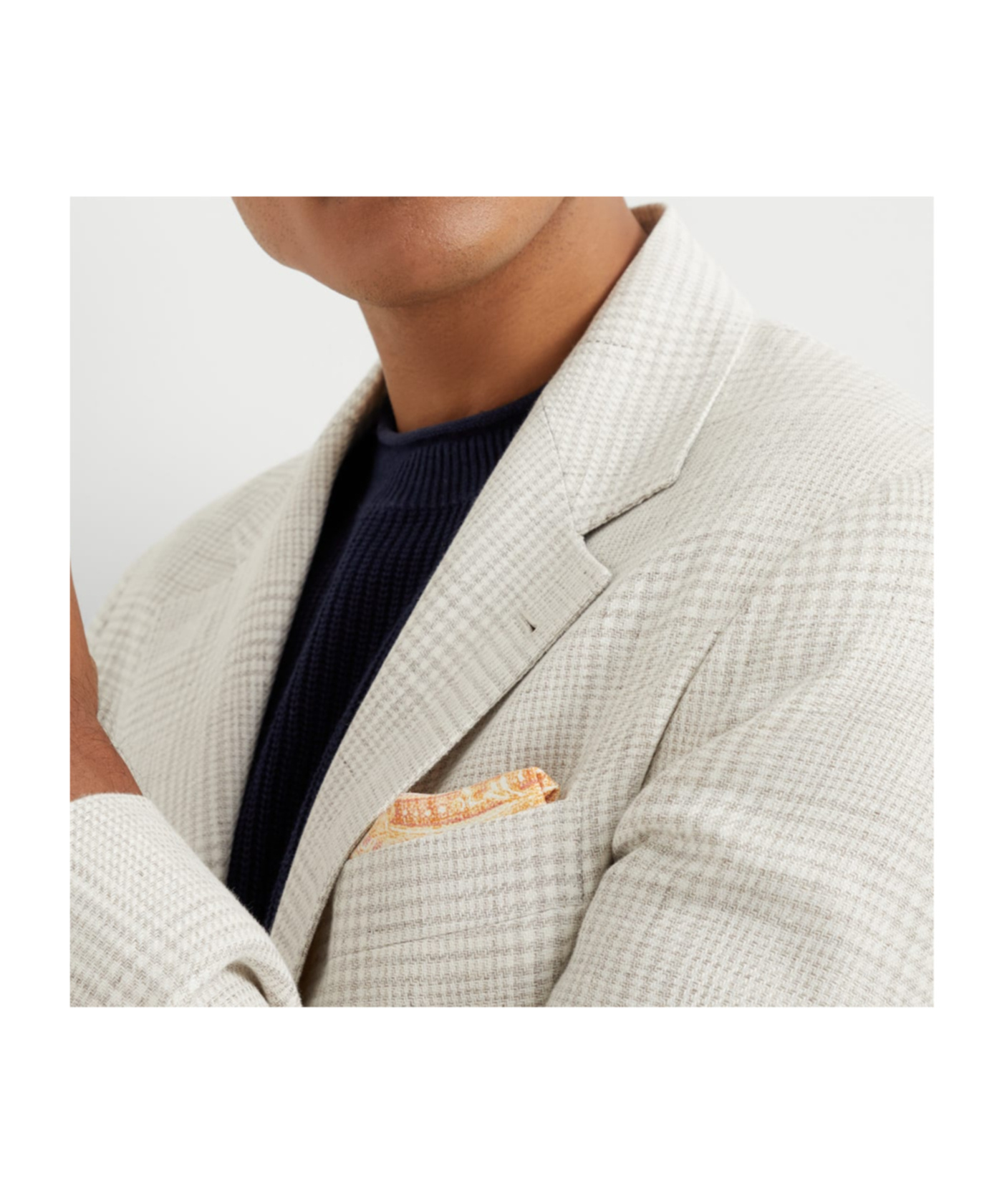 Brunello Cucinelli Lapel Long-sleeved Suit Coat In White