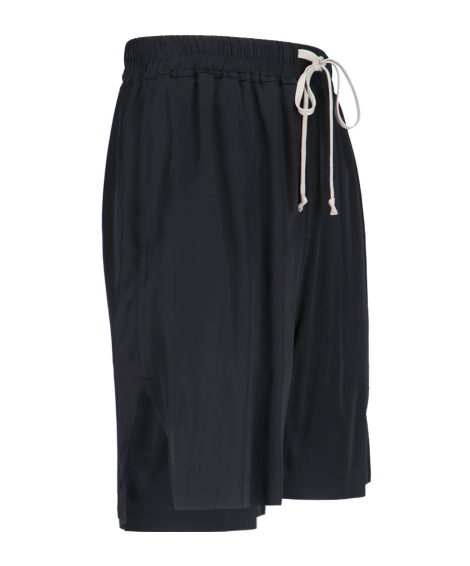 Rick Owens Elasticated Drawstring Waistband Shorts In Black