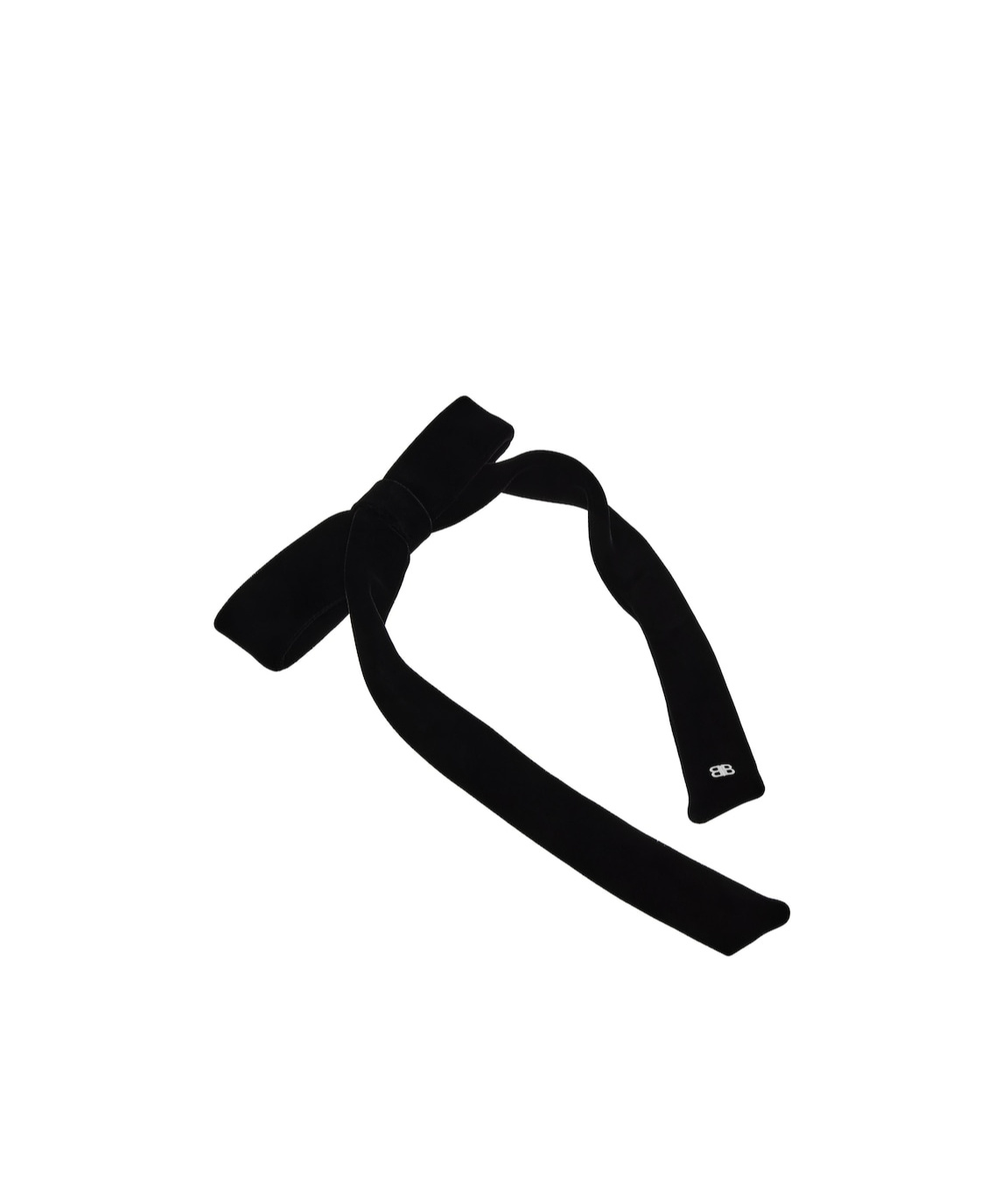 Balenciaga Women's Holli Thin Hair Bow In Black/shiny Silver In Black