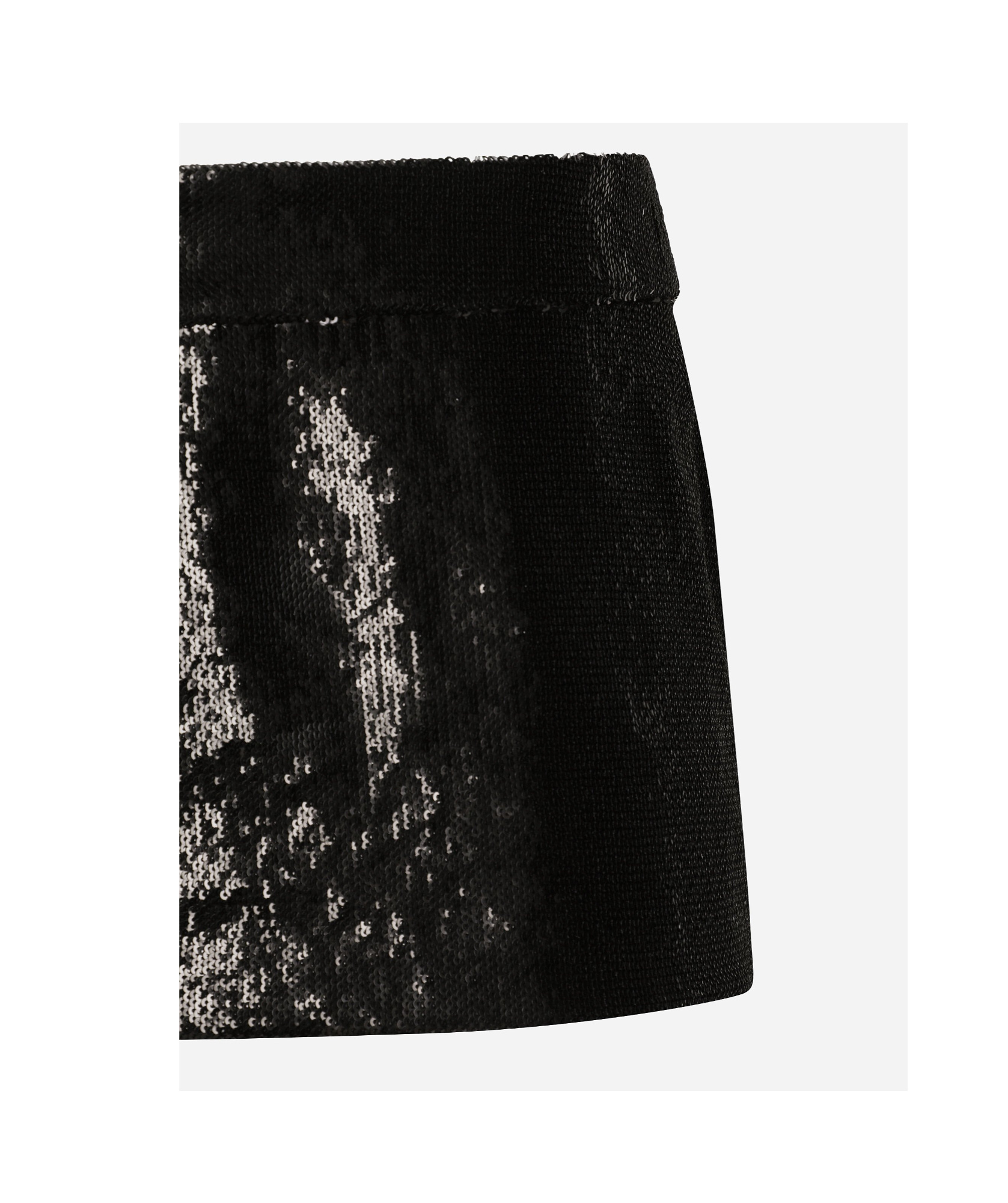 Dolce & Gabbana Sequined Low-rise Miniskirt In Black