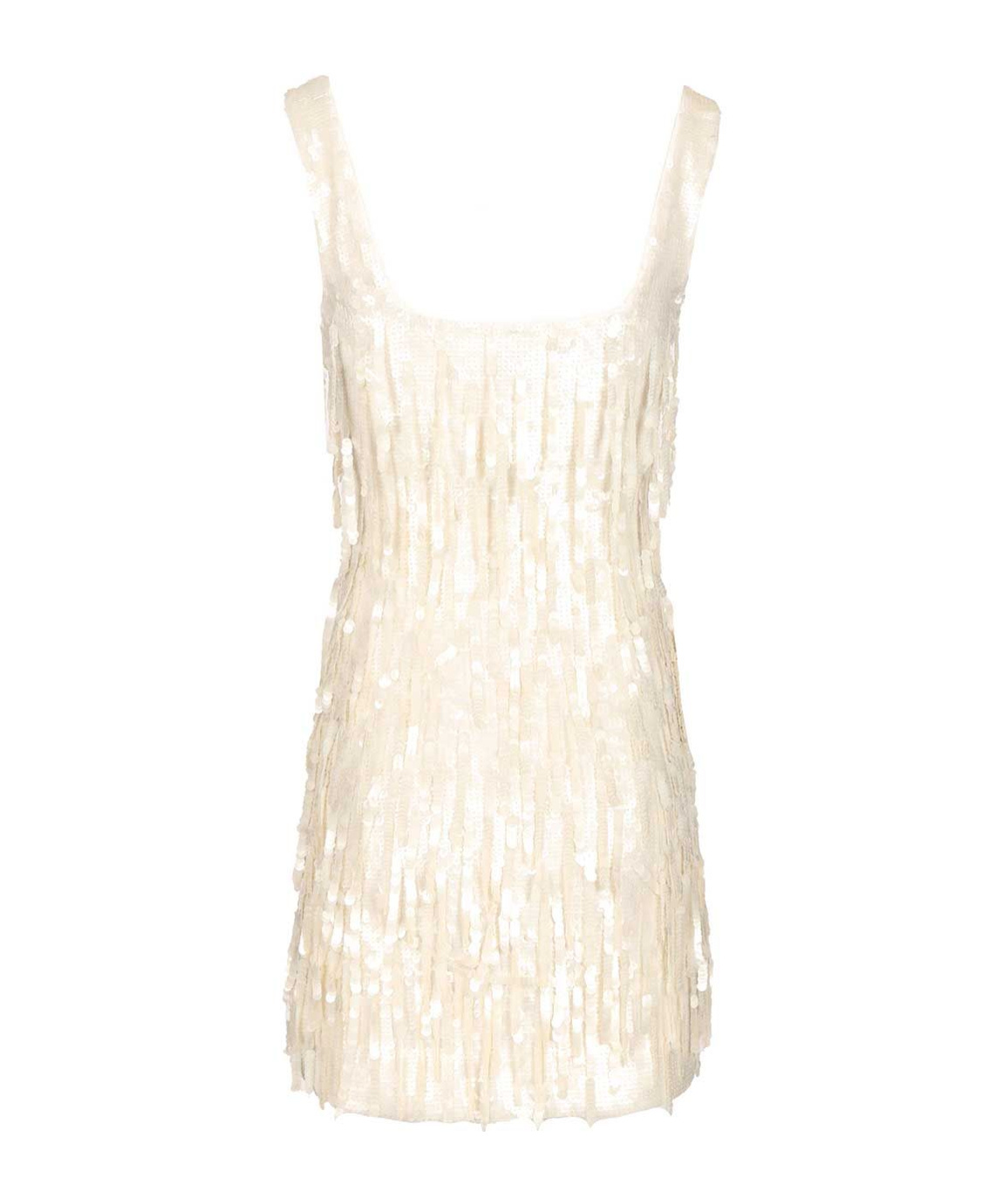 Staud Le Sable Dress Pailettes Fringe Dresses White In White