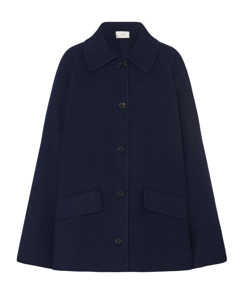 The Row Remie Cashmere Coat In Blue