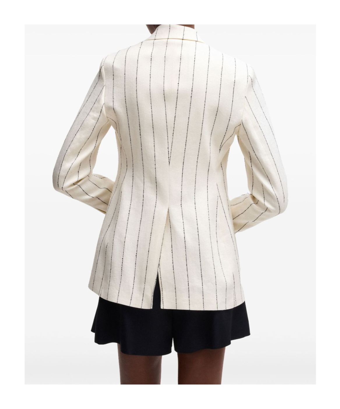 Shop Hugo Boss Striped Blazer In White