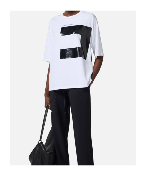 Elisabetta Franchi Short-sleeved T-shirt In White