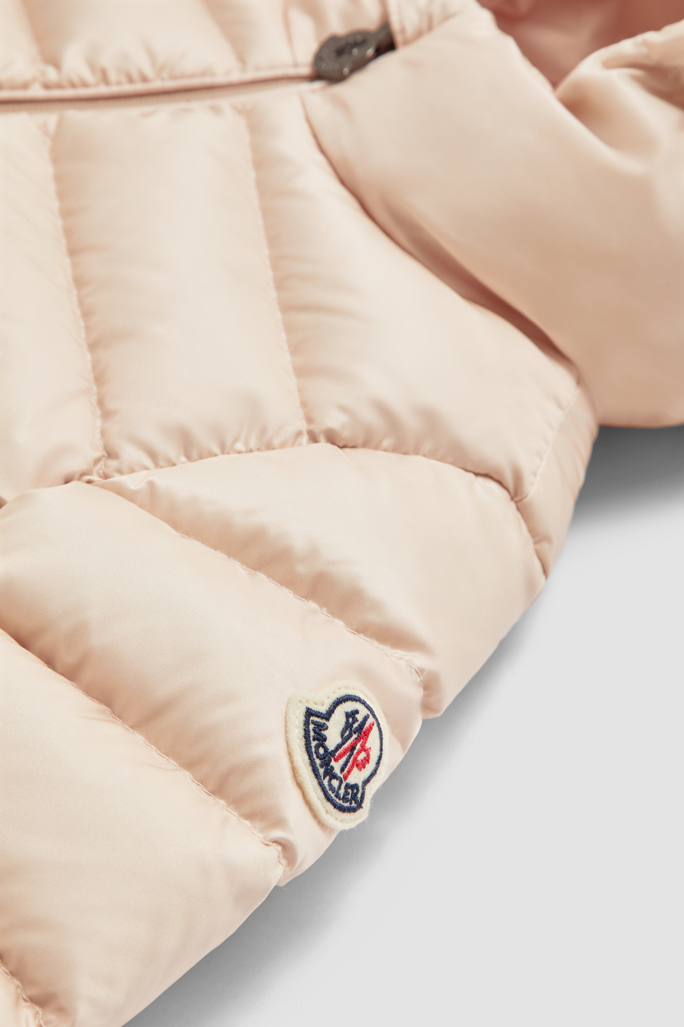 Moncler Long-sleeved Down Jacket In Nude