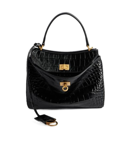 BALENCIAGA BALENCIAGA RODEO EMBOSSED TOP HANDLE BAG