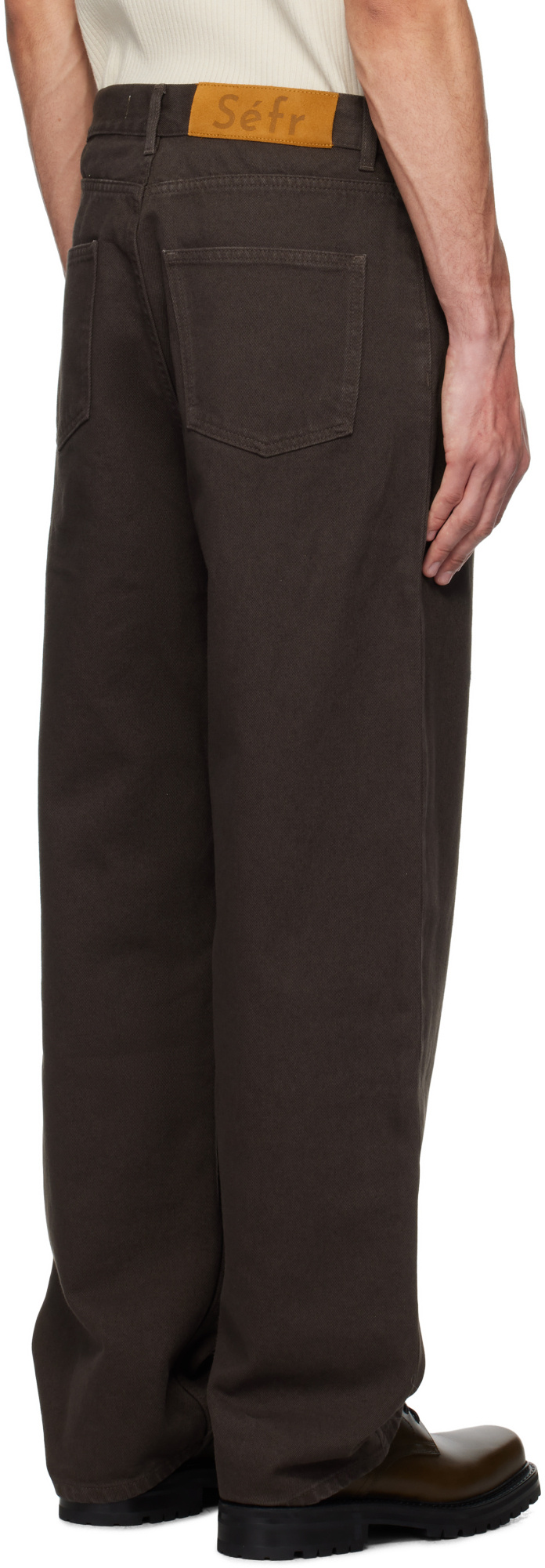 Séfr Wide Cut Jeans Clothing In Brown