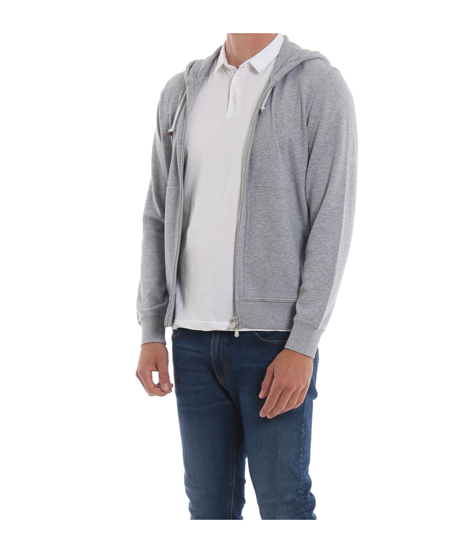 BRUNELLO CUCINELLI BRUNELLO CUCINELLI ZIPPED DRAWSTRING HOODIE