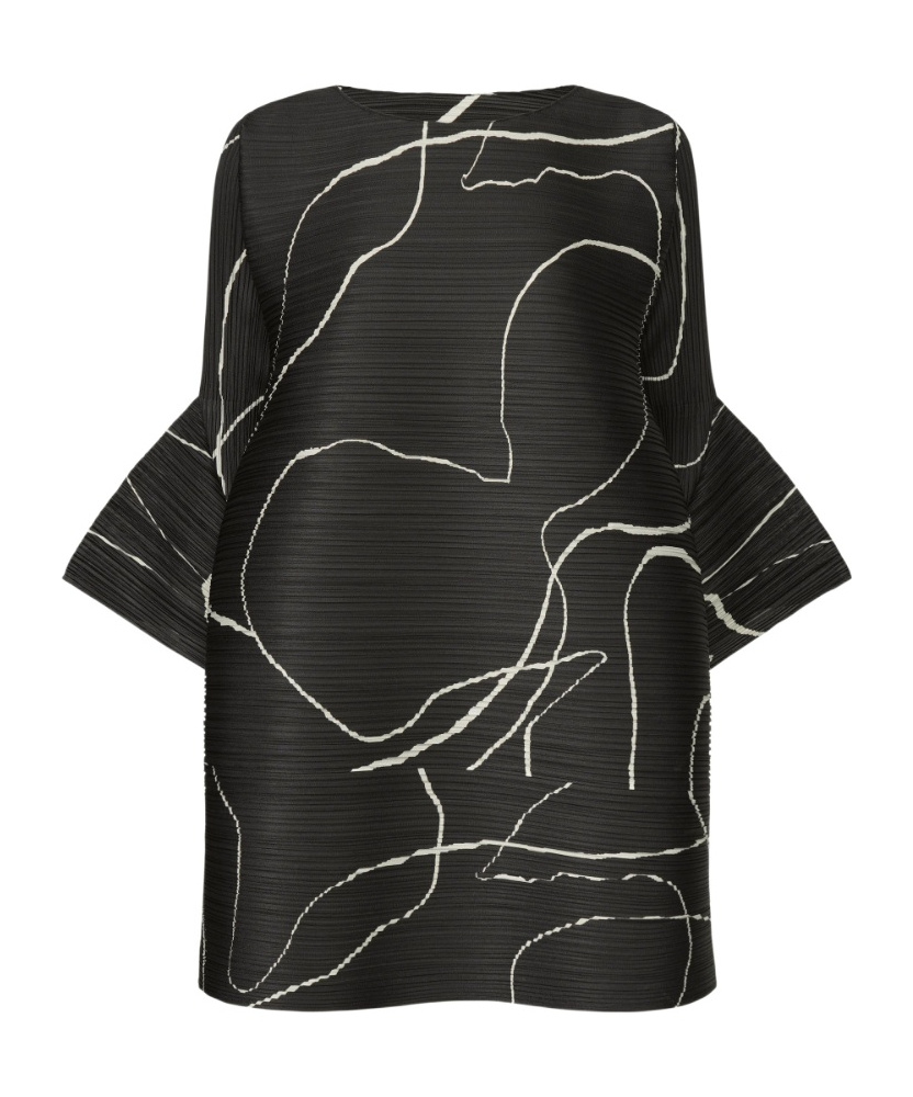 Issey Miyake Pleated Dress In Black