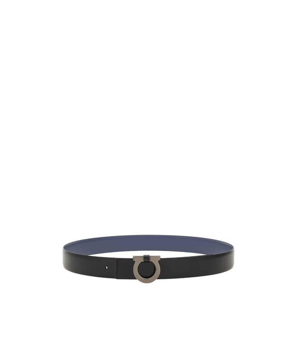 Ferragamo Reversible And Adjustable Belt In Black