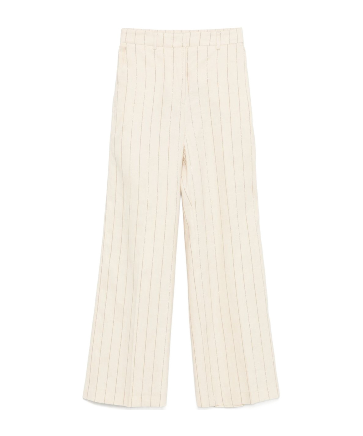 Seventy Cream Linen Blended Pinstriped Jacket In Neutral