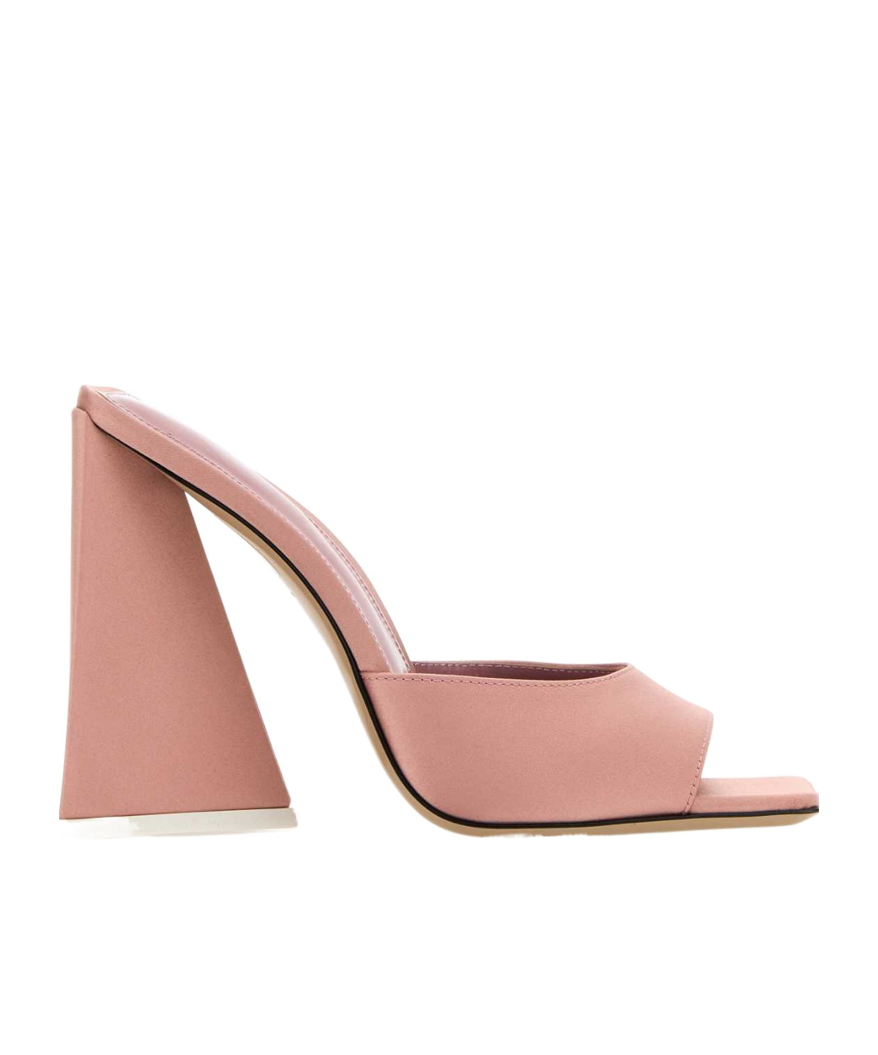 Attico Devon 110mm Satin Mules In Pink