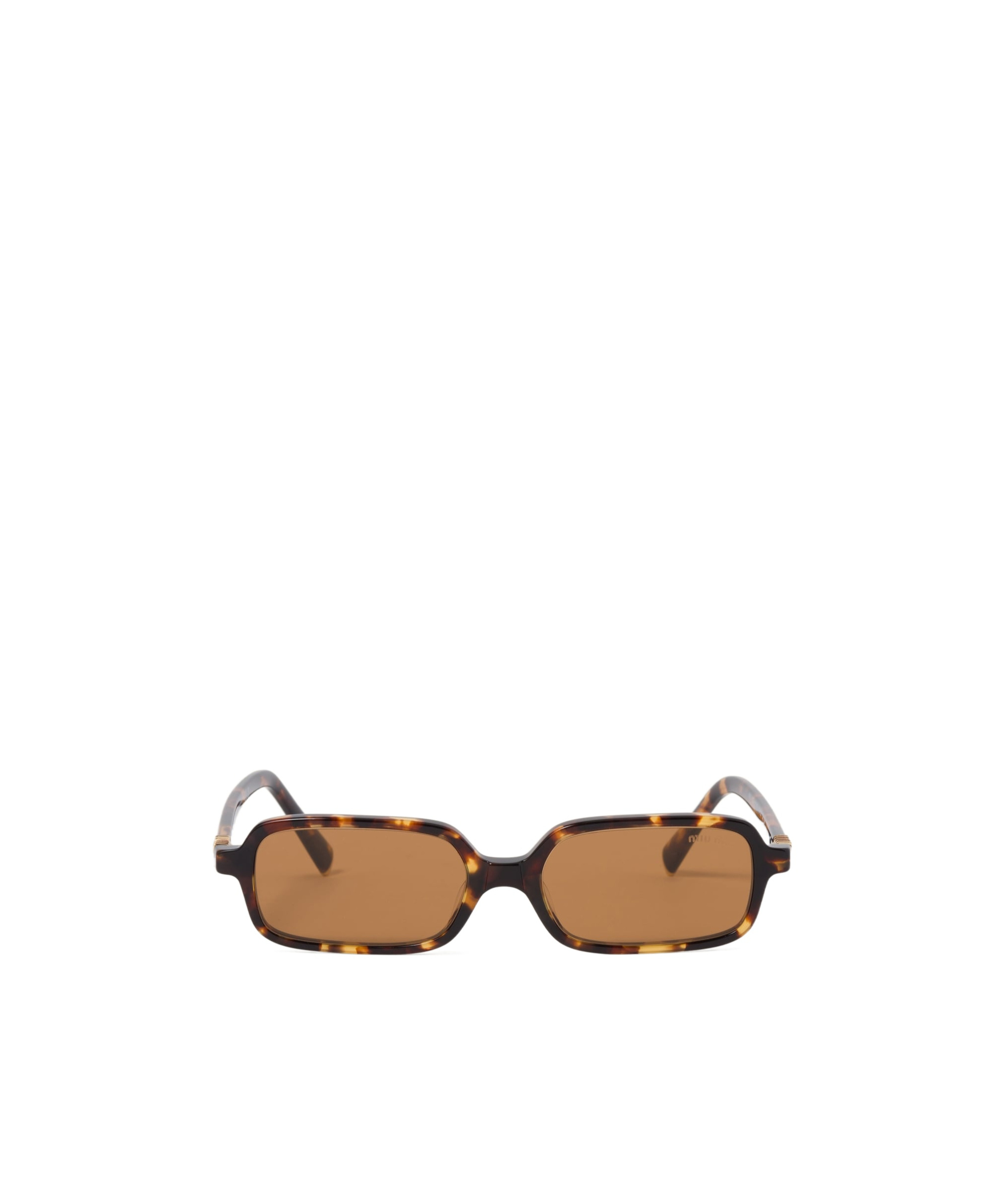 Miu Miu Tortoiseshell Rectangle-frame Sunglasses In Brown