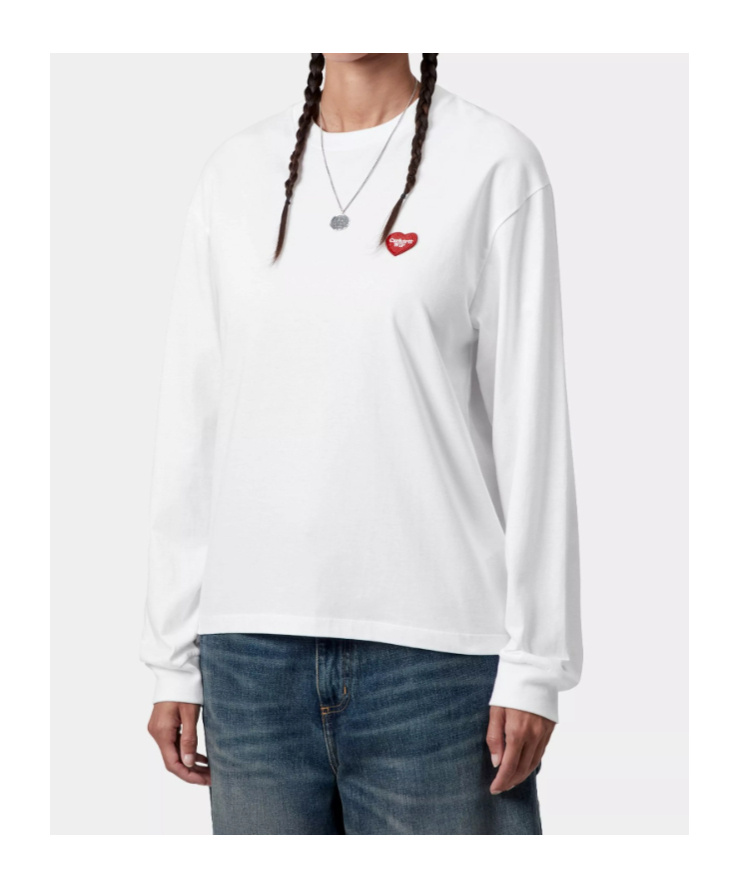 Carhartt W' L/s Heart Patch T-shirt In Multi