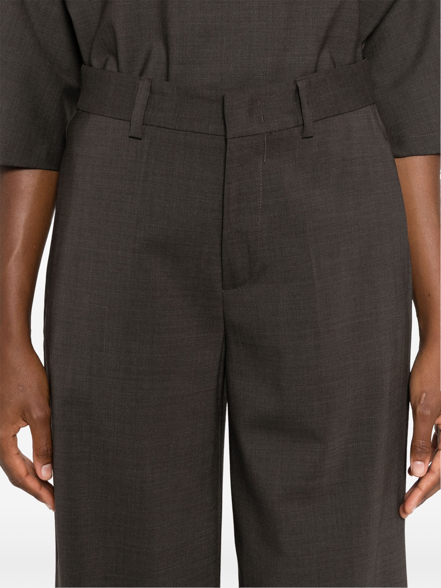 P.a.r.o.s.h . Lillie Pressed-crease Wide-leg Pants In Black