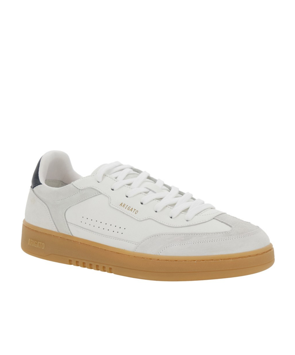 Axel Arigato White Leather And Suede Sneakers Dice T-toe With Recycled Materials In White