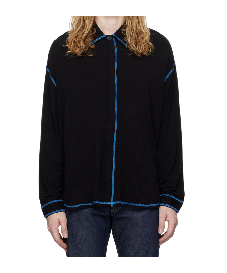 Sunnei Long-sleeved Sweater In Black