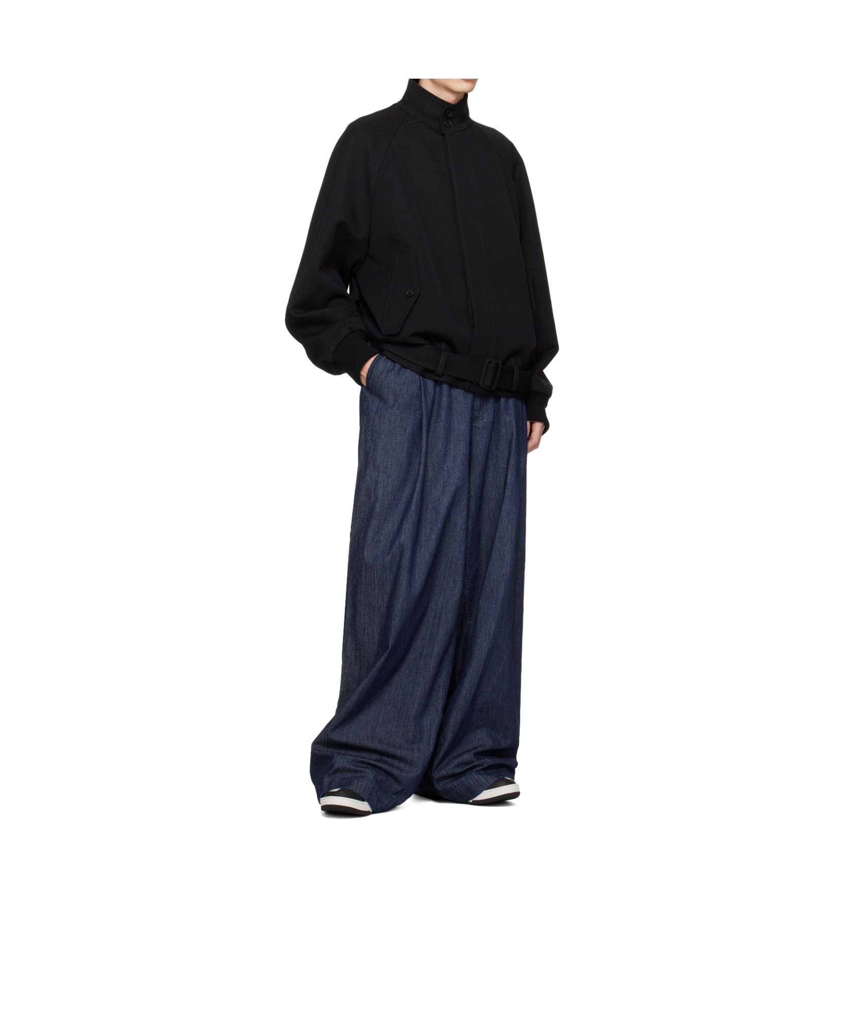 Lanvin Curb Leather Sneakers In White