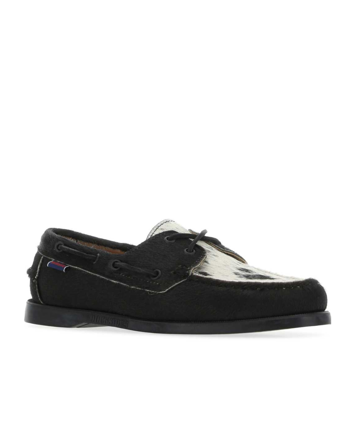 Sebago Docksides Portland Raw Boat Shoes In Black