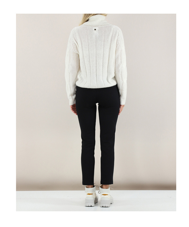 Liu •jo High-necked Knitted Sweater In White
