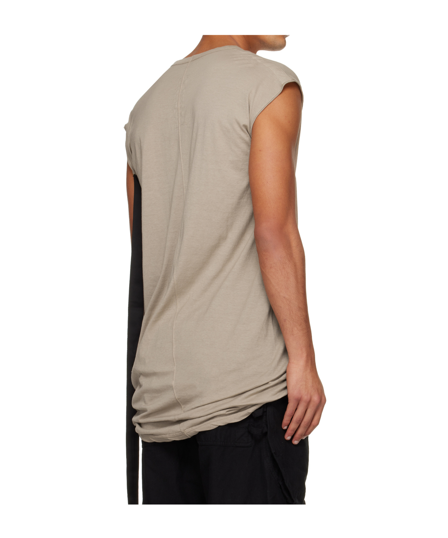 Rick Owens Drkshdw Dylan Plunge-neck Sleeveless T-shirt In Gray