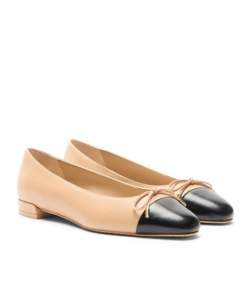 Stuart Weitzman Pointed Almond Toe Ballerina Flats In Maroon