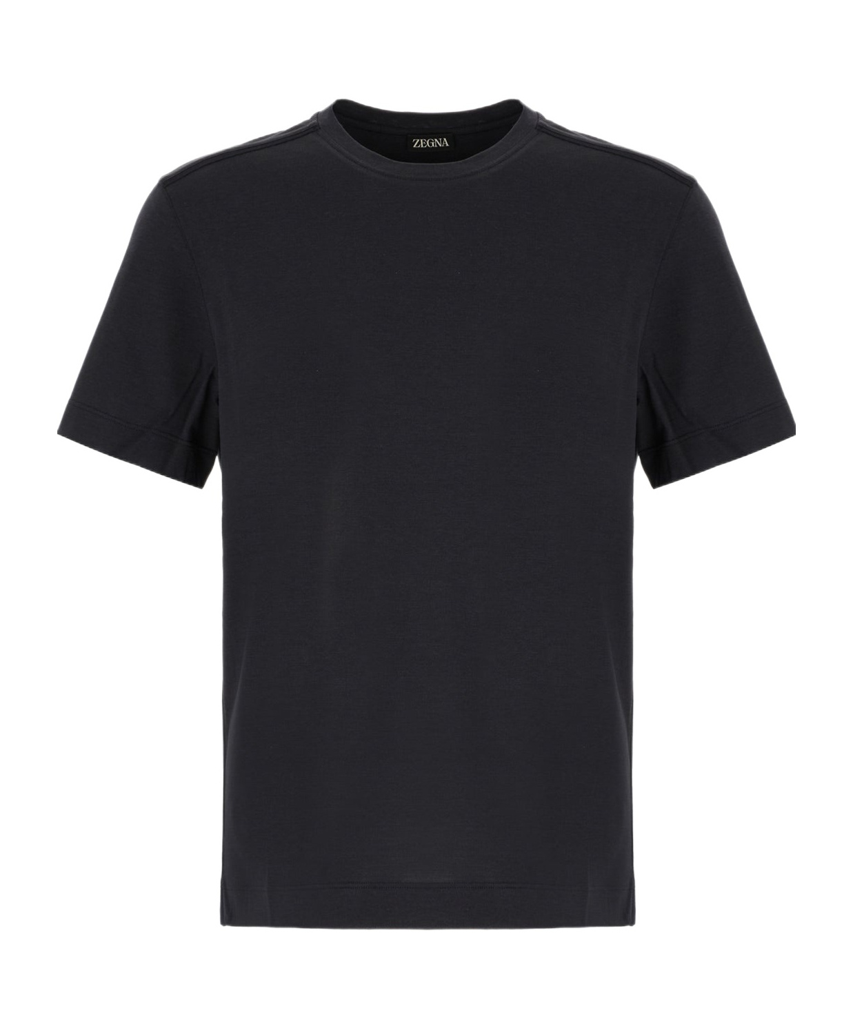 Zegna T-shirt In Cotone Blu Scuro Uomo