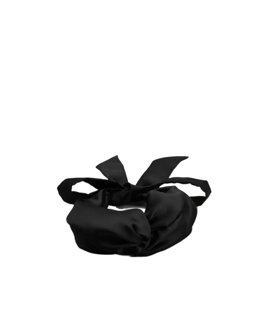 Roger Vivier Tres Vivier Silk-satin Headband In Black