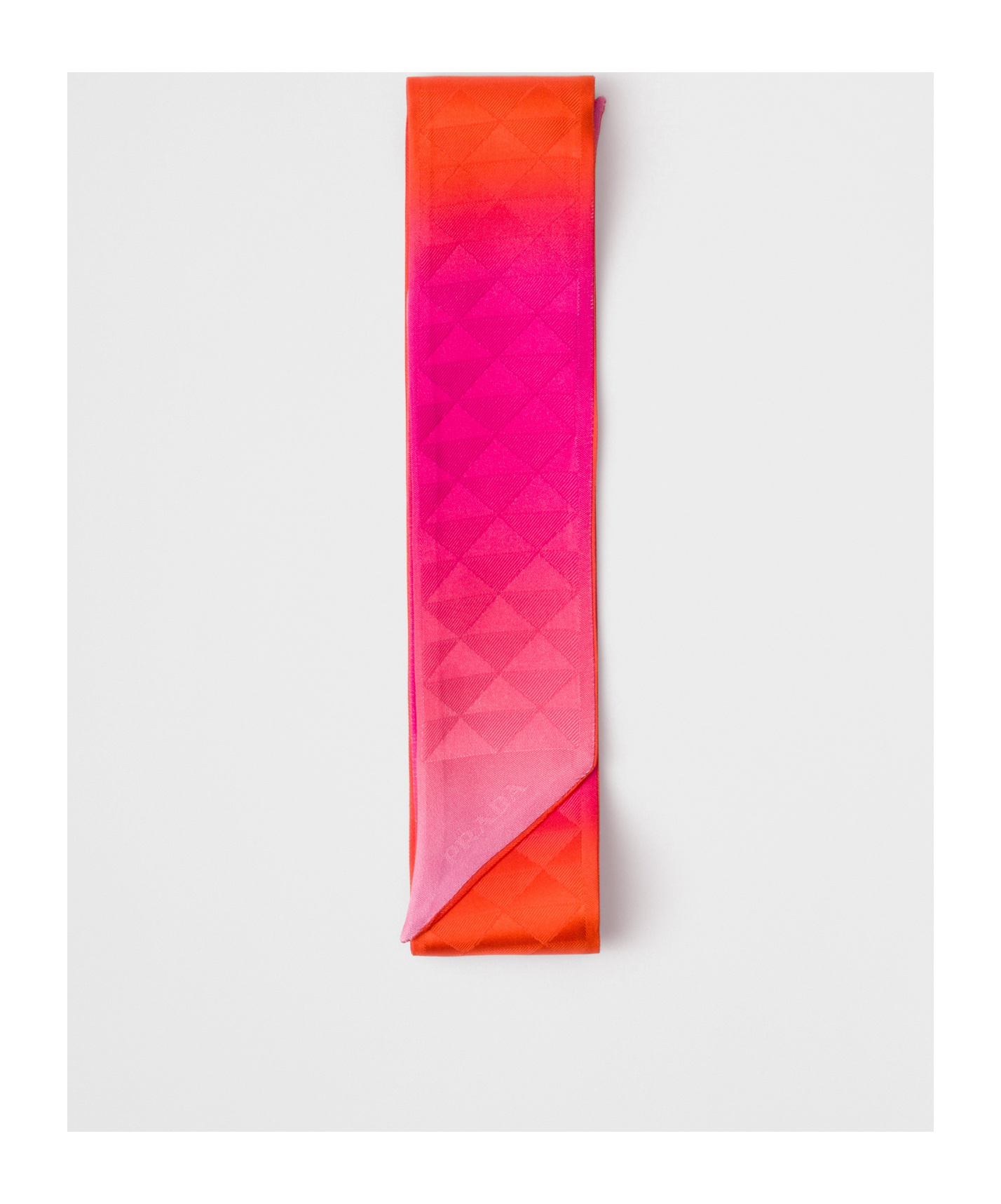Prada Pointed Silk Scarf In Pink