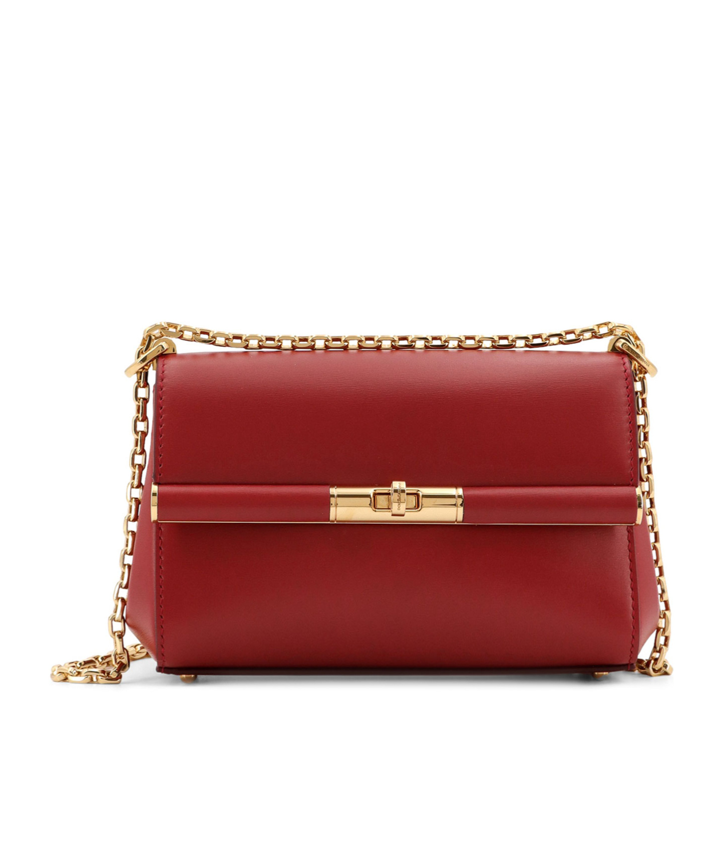 Dolce & Gabbana Marlene Red Shoulder Bag With Twist Lock In Leather Woman In Red