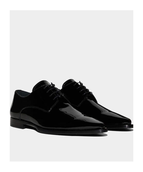 Dsquared2 High-shine Lace-up Shoes In Black