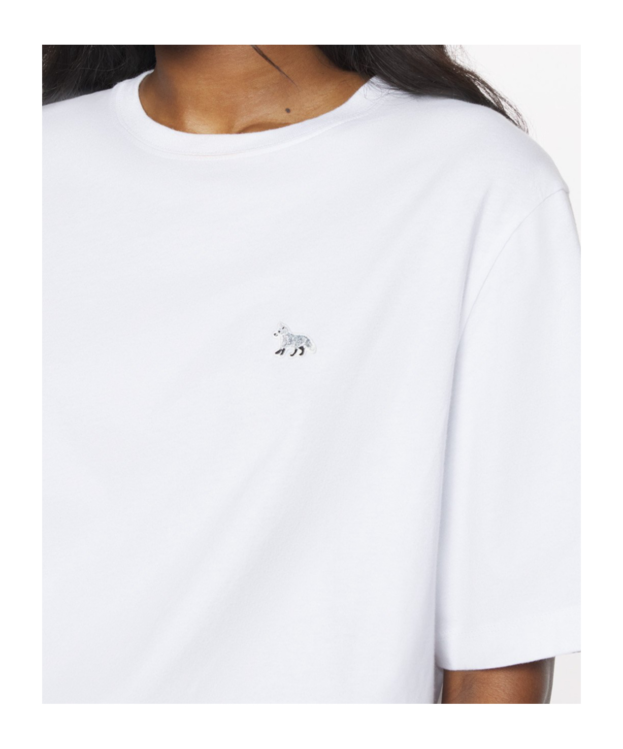 Shop Maison Kitsuné Baby Fox-patch T-shirt In White